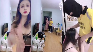 郑州Ts娇娘 -深夜点外卖勾引外卖小哥  小哥哥急不可耐把肉棒塞入我的嘴里 最后全部喷射出来！